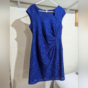 Tahari Blue Lace Formal Dress